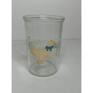 Goose Print Drinking Glass Tumbler 80s